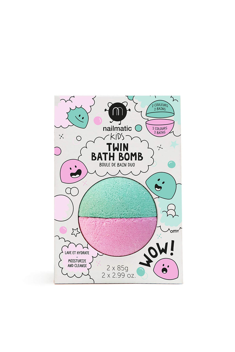 Nailmatic - Bath Bomb - Pink And Lagoon Green Bath Bomb With Pack