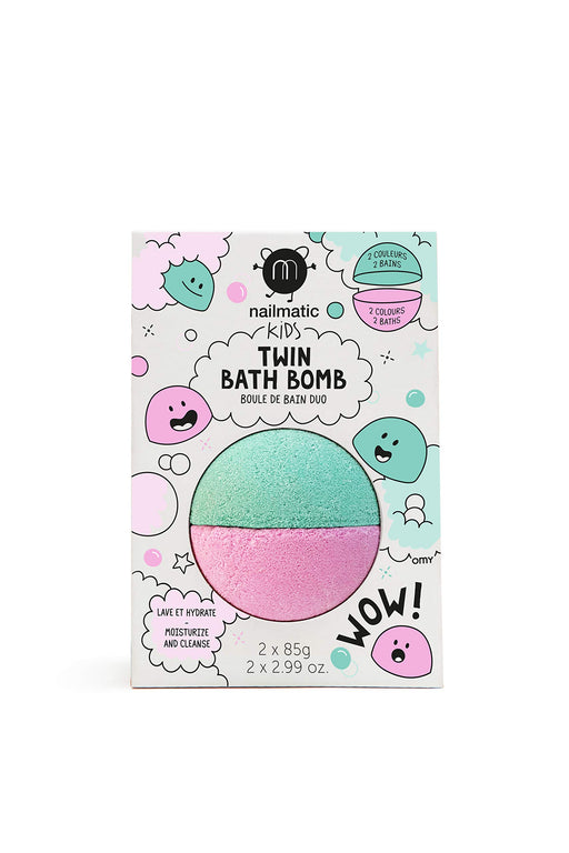 Nailmatic - Bath Bomb - Pink And Lagoon Green Bath Bomb With Pack