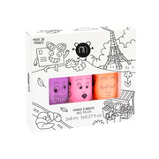 Nailmatic - Set of 3 Water Based Nail - polishes - Paris: Marshi+Dolly+Flamingo