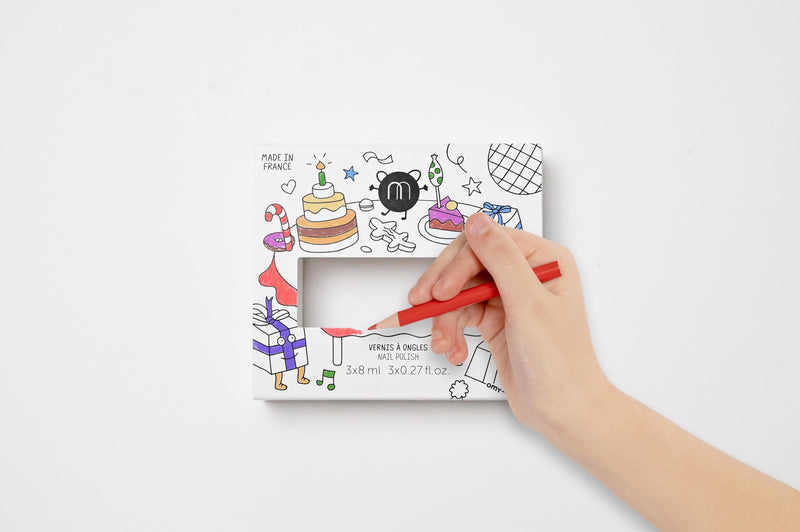 Nailmatic - Set of 3 Water Based Nail - polishes - Party: Cookie + Bella + Polly