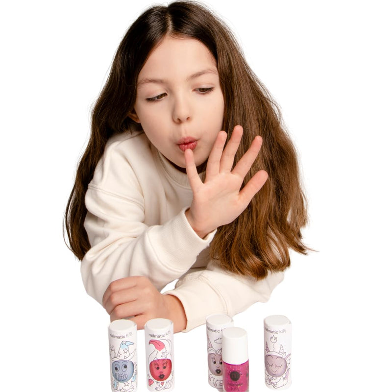 Nailmatic - Set of 5 Water Based Nail - polishes - Party: Sheepy + Polly + Cookie + Kitty + Piglou