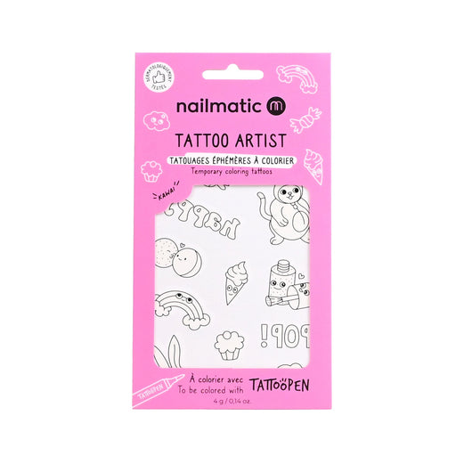 Nailmatic - Temporary Coloring Tattoos - Tattoo Coloring Board - Kawai