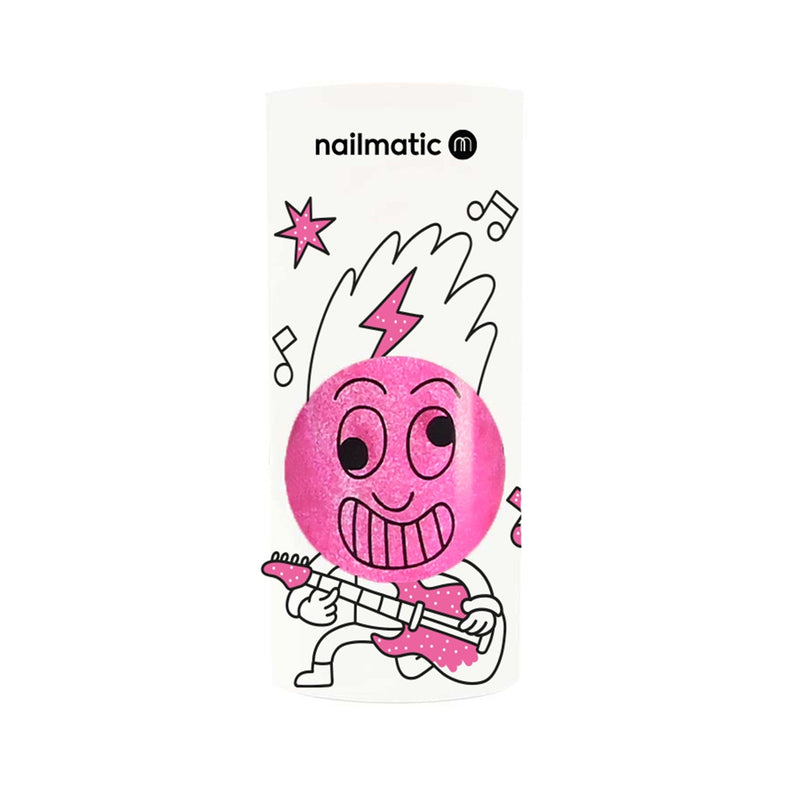 Nailmatic - Water Based Nail - polish - Pinky - Neon Pink Glitter
