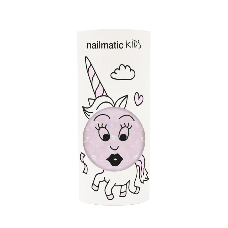 Nailmatic - Water Based Nail - polish - Polly - Clear Pink Glitter