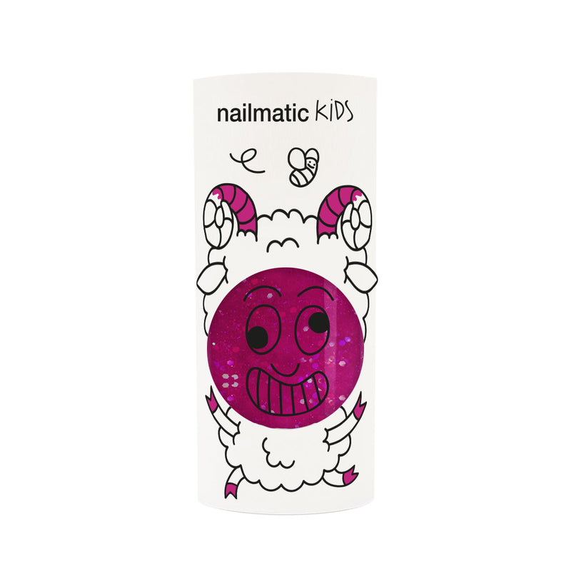 Nailmatic - Water Based Nail - polish - Sheepy - Clear Raspberry Glitter