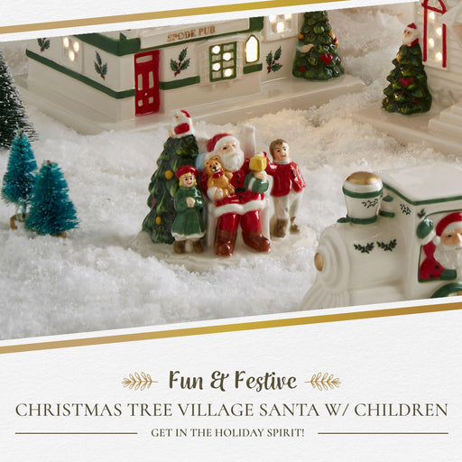 Spode - Christmas Tree - Village Santa with Children 2.5"