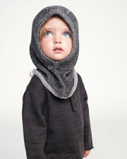 7AM - Balaclava Chunky | Black Melange - 2-4T