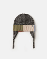 7AM - Beanie Flap Chunky | Black Melange, Multicolor - 0-6M
