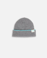 7AM - Beanie - Fuzzy | Gris, Bright Cyan - 0-6M