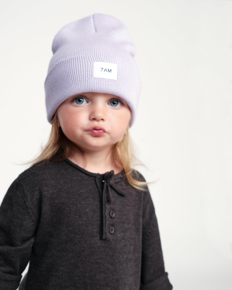 7AM - Beanie Heather | Light Purple - 0-6M