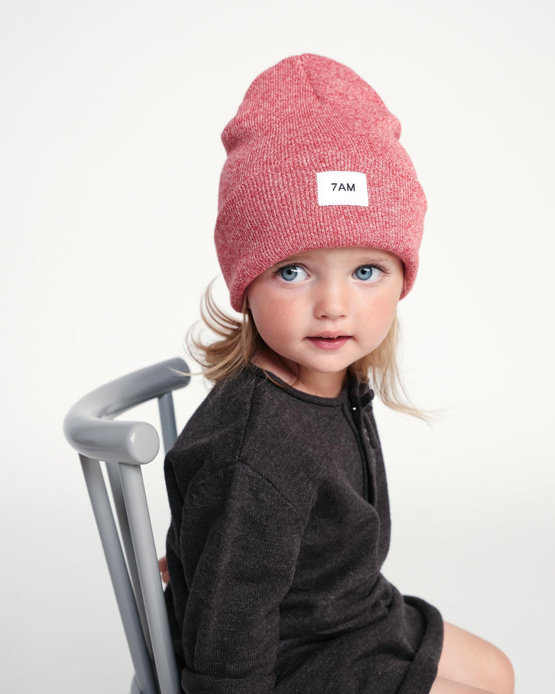 7AM - Beanie Heather | Red - 0-6M