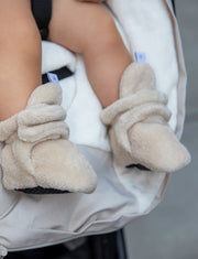 7AM - Baby Booties - Plush | Sand - 12-18M