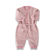 7AM - Boxy Long Sleeve Jumpsuit - Fuzzy | Ash Rose - 3-6M
