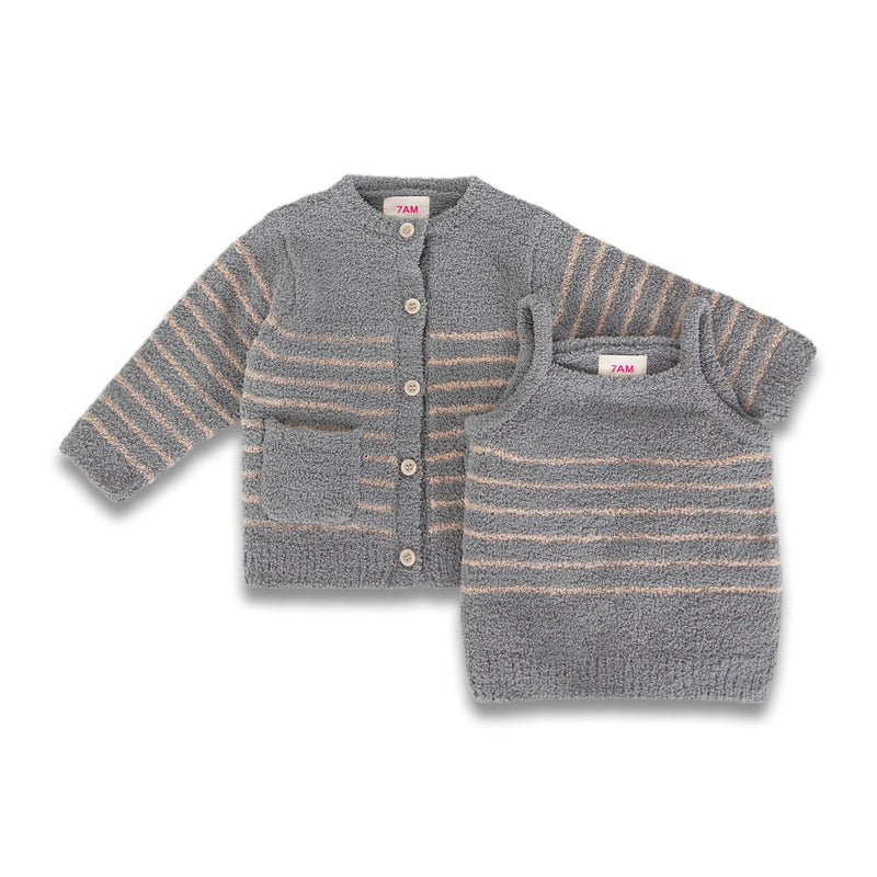 7AM - Camisole + Cardigan - Fuzzy