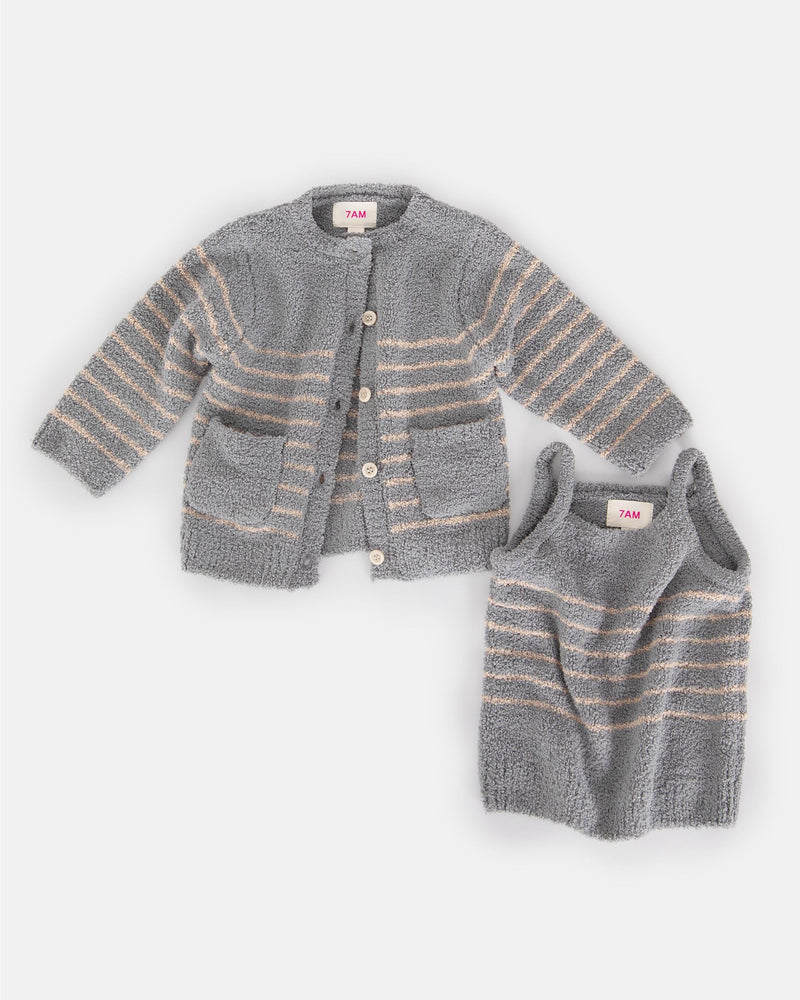 7AM - Camisole + Cardigan - Fuzzy