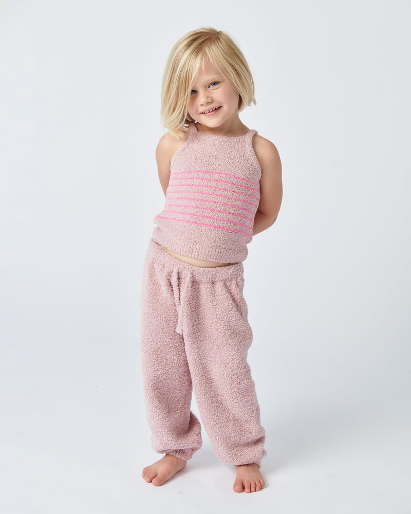 7AM - Boxy Lounge Pants - Fuzzy | Ash Rose - 4-5Y