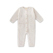 7AM - Long Sleeve Romper - Fuzzy