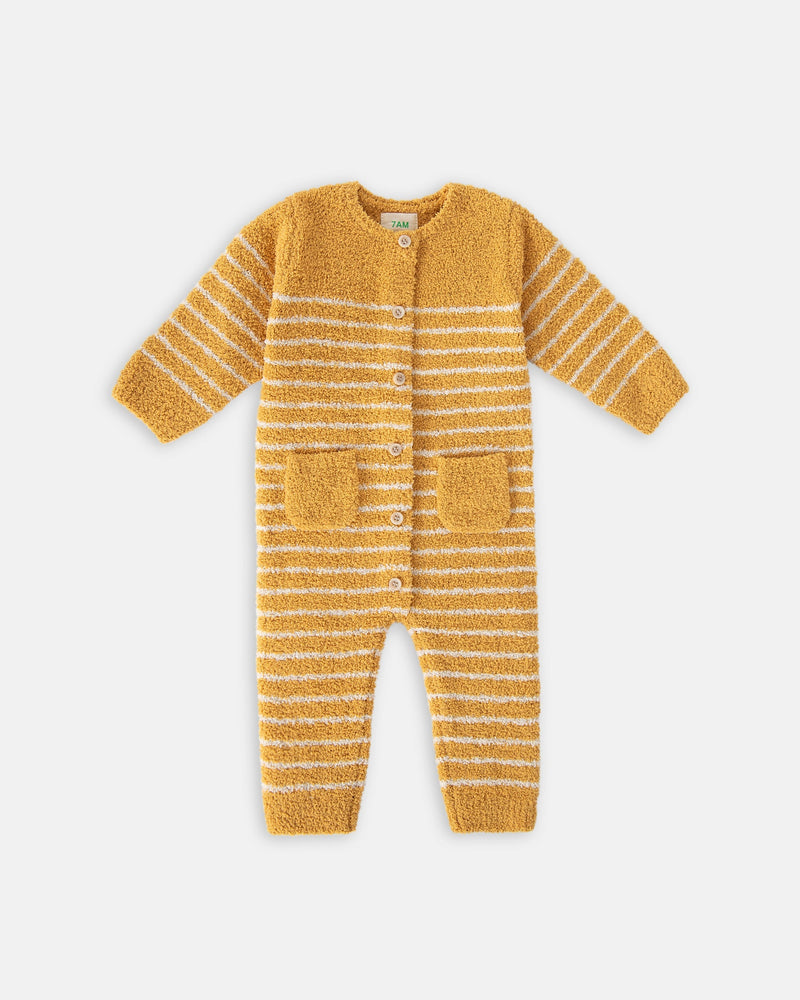 7AM - Long Sleeve Romper - Fuzzy