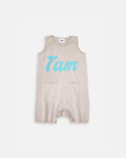 7AM - 7AM Logo Boxy Romper | Oat - 6-12M
