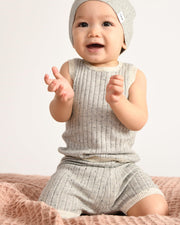 7AM - Biker Shorts - Hug Me | Heather Grey - 0-3M