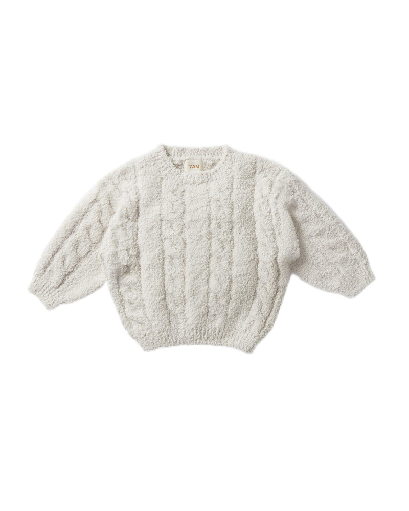 7AM - Boxy Sweater Cable - Fuzzy