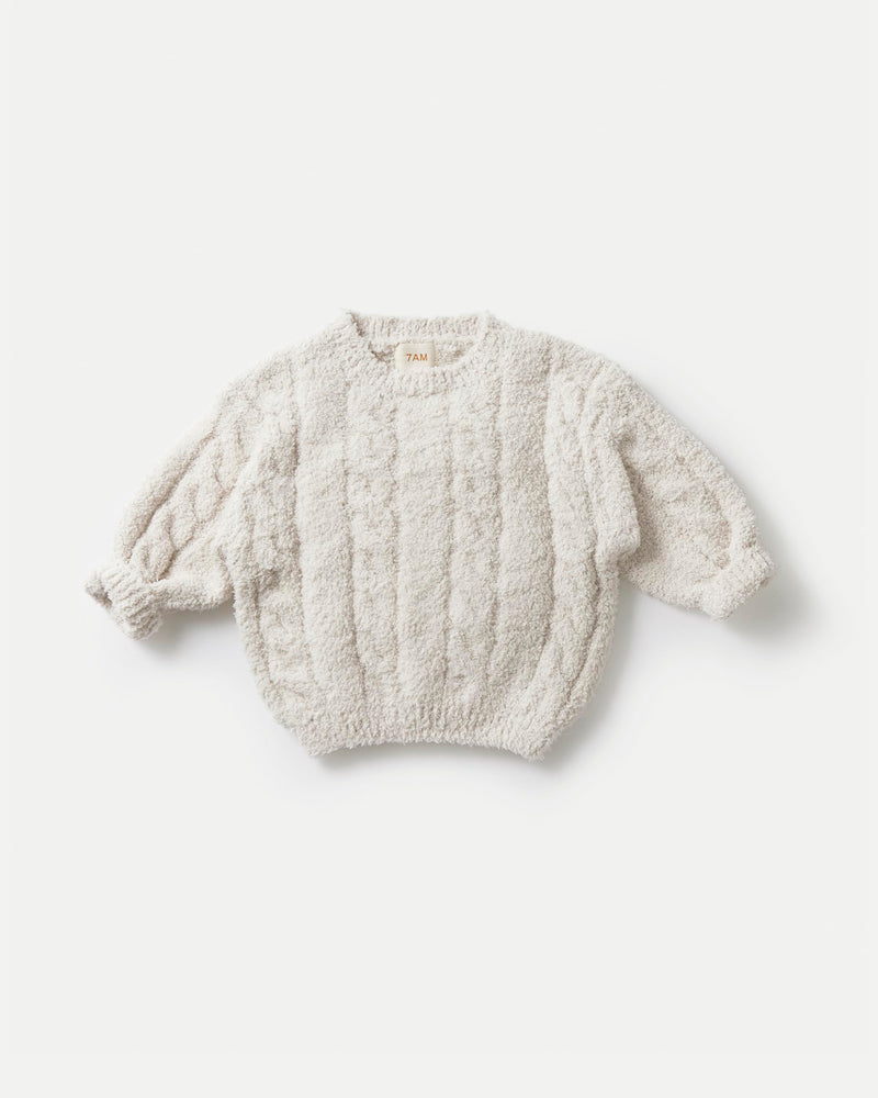 7AM - Boxy Sweater Cable - Fuzzy