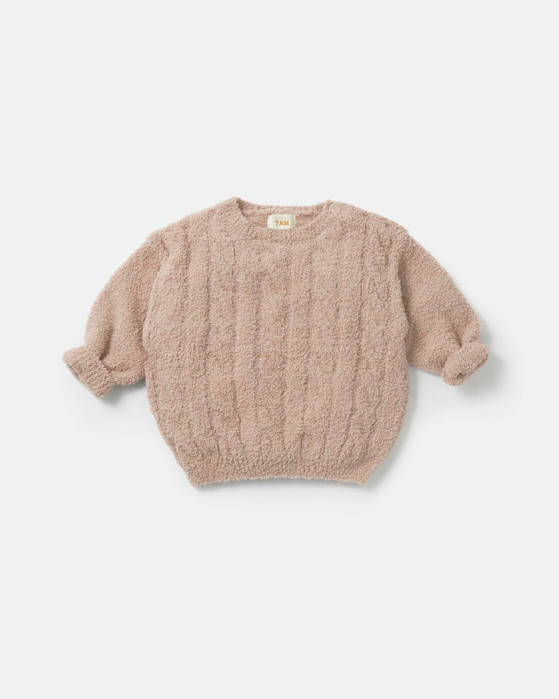 7AM - Boxy Sweater Cable - Fuzzy