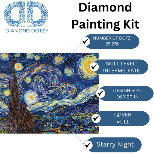 DIAMOND DOTZ - Starry Night (Van Gogh) 58.8x48.6