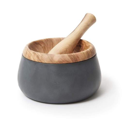 BERARD - Mortar Millenari Grey D20x11 cm with Cotton Bag D20x11 cm with Cotton Bag