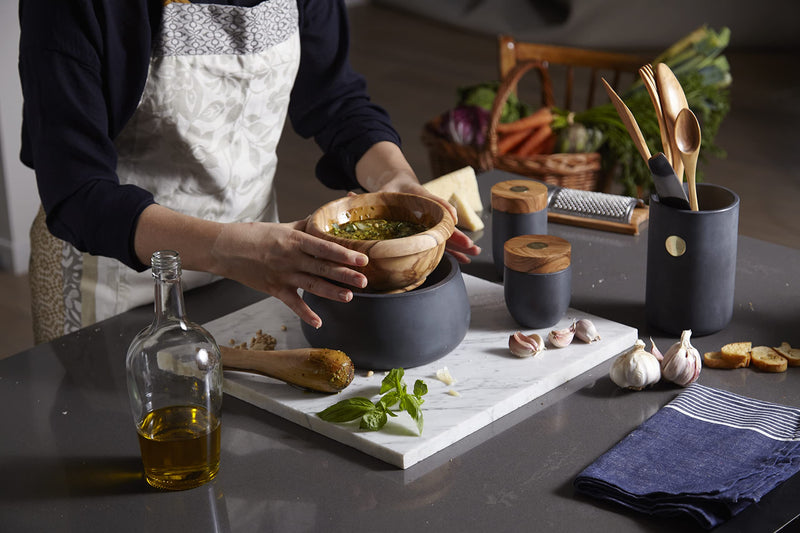 BERARD - Mortar Millenari Grey D20x11 cm with Cotton Bag D20x11 cm with Cotton Bag