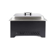 Browne - Chafer - Collapsible - Frame with Fuel Cell Holder - Lid - Waterpan - Foodpan - Brushed Stainless Steel - Black