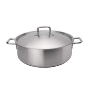 Browne - Elements Brazier with Cover - 25QT / 23.75 L - 17.7x6.1" / 45x15.5 cm - Stainless Steel - NSF