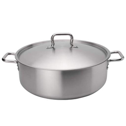 Browne - ELEMENTS Brazier w/Cover, 30qt/28.5L, 19.7x6.1"/50x15.5cm, SS, NSF