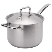 Browne - ELEMENTS Sauce Pan, w/Cover, 10qt/9.5L, 11x6.3"/28x16cm, SS, NSF