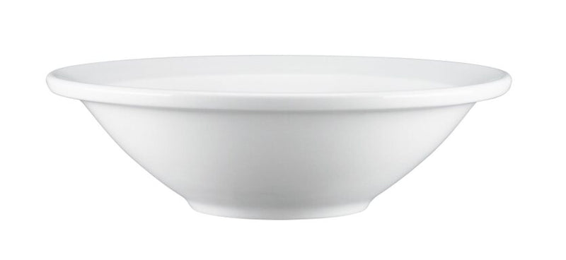 Browne - PALM Grapefruit Bowl, 15oz/444ml, 6.38x1.85"/16.2x4.7cm, Porcelain, White - Limolin 
