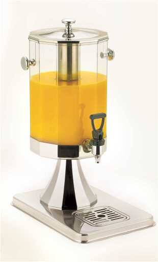 Browne - Polygonal Beverage Dispenser, 7qt/6.6L, 45-5oz servings (45, 150ml), 14x9.6x20.75", SS - Limolin 
