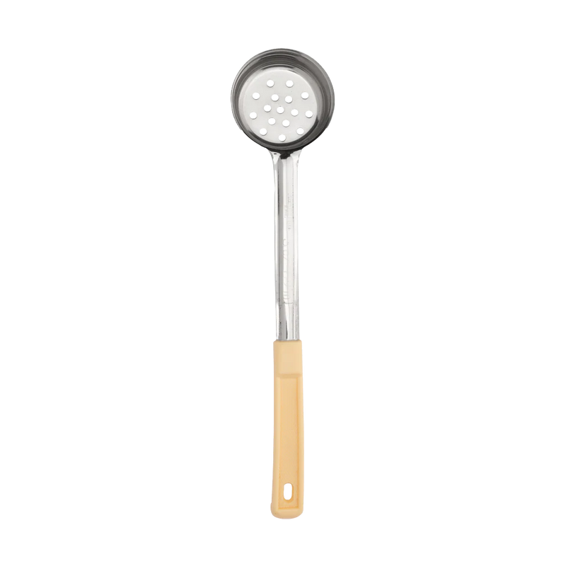 Browne - Portioner - One-Piece - Yellow Handle - Perforated - 5 oz / 148 mL