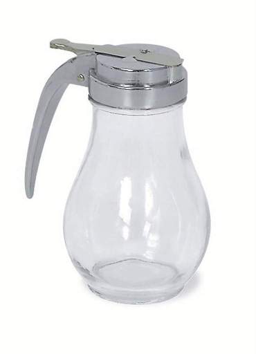 Browne - Syrup Dispenser, Heavy Glass, 14oz/414ml, 6x3.5"/15.2x8.9cm