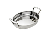 Browne - THERMALLOY Roast Pan, Oval 2.6qt/2.46L, 12x10.4x2"/30.5x26.5x5cm, SS