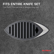 Global - Knife Block holds/10pc Ship Shape Black w/dots - Limolin 