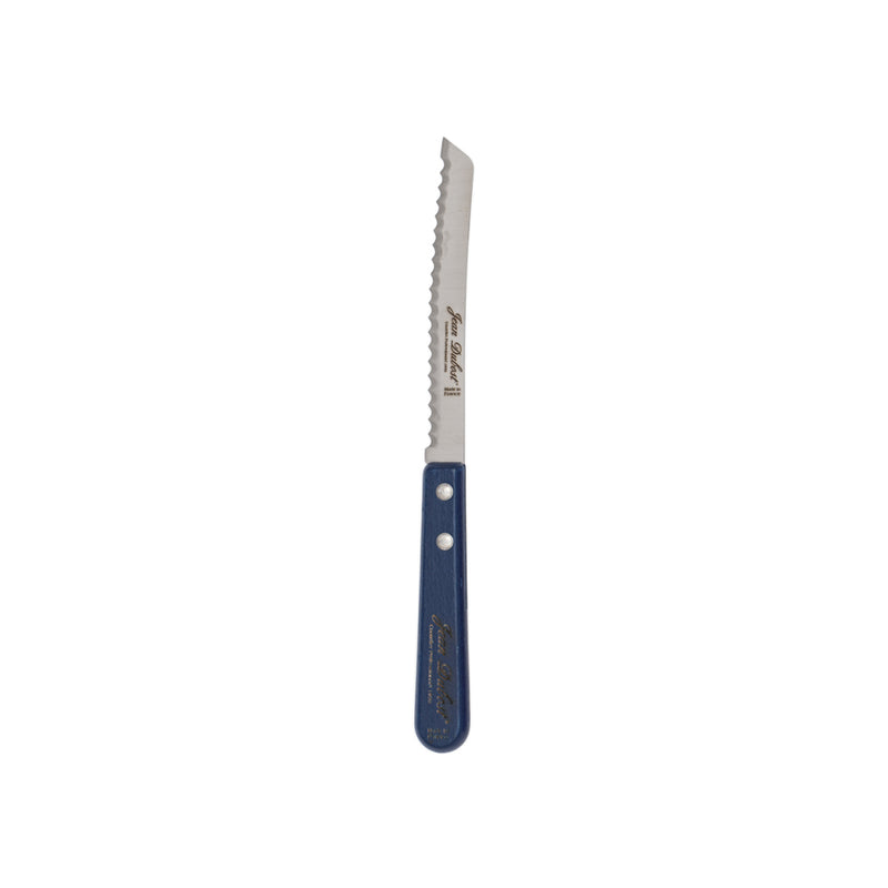 Jean Dubost - Tradition Serrated Bread Knife Blue Beech Wood Handle