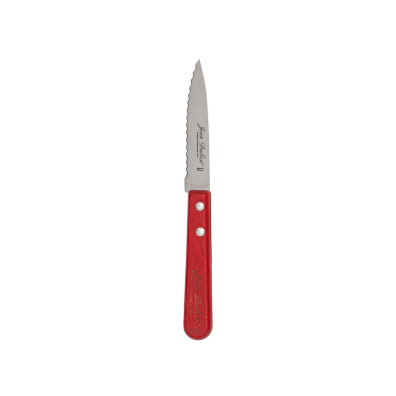 Jean Dubost - Tradition Serrated Paring Knife Red Beech Wood Handle