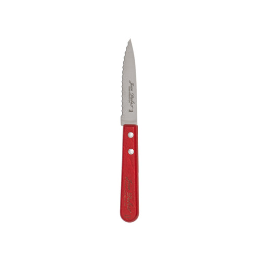 Jean Dubost - Tradition Serrated Paring Knife Red Beech Wood Handle