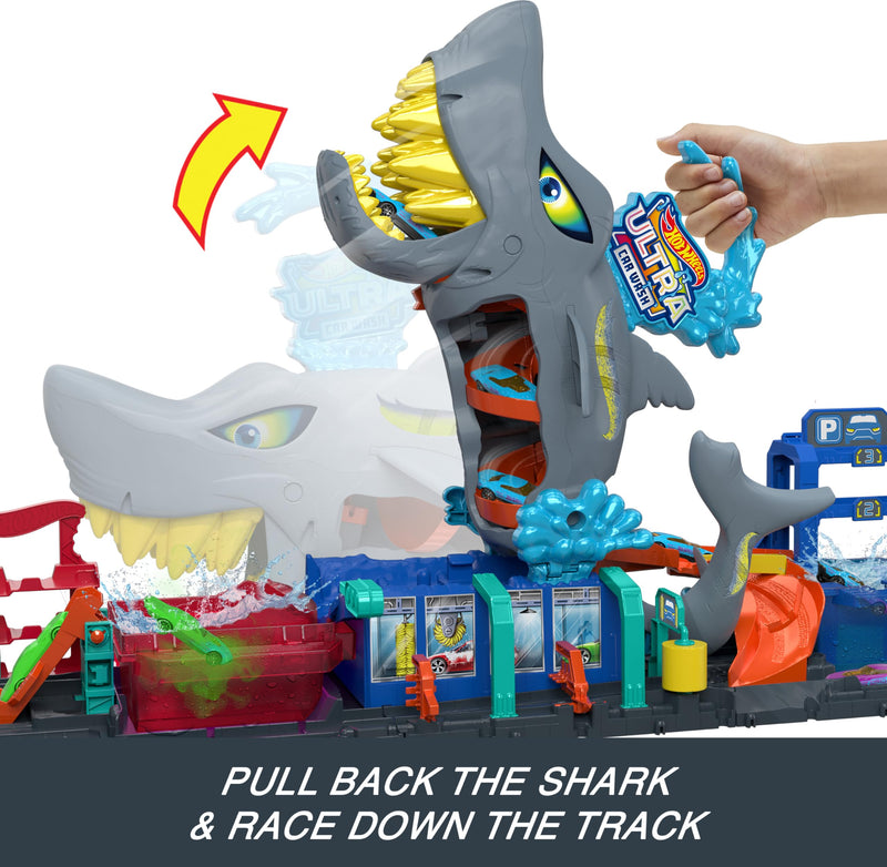 Hot Wheels - City Ultra Shark Car Wash Playset