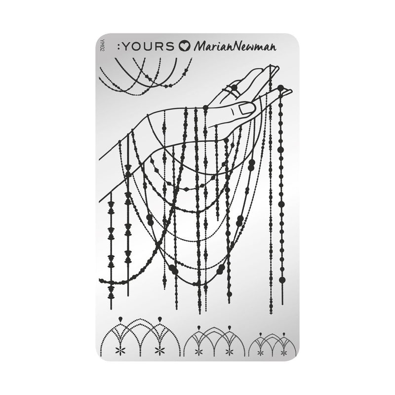 Yours - Loves Marian Charm Of Chains Stamping Plate