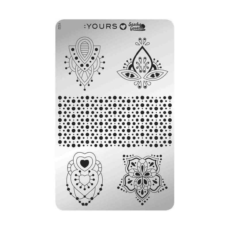 Yours - Loves Sascha Shapes In Symphony Stamping Plate