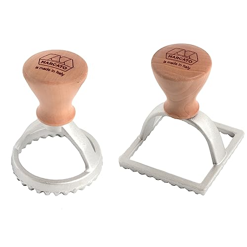 MARCATO - Ravioli Stamp Kit é Round & Square 58 mm Combo Set