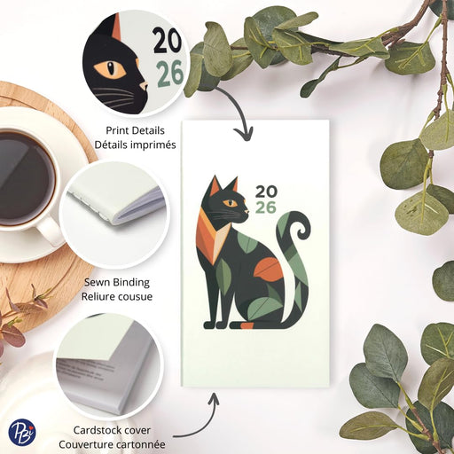 PBI - ANNUAL AGENDA 2026 MINI- GEOMETRIC CAT - Limolin 