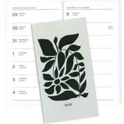 PBI - ANNUAL AGENDA 2026 MINI- BLACK FLOWERS - Limolin 