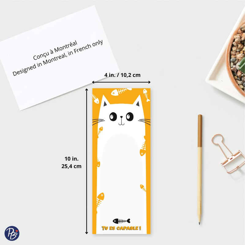 PBI - NOTEPAD- CHAT JAUNE